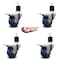Service Caster 3'' Blue Poly Swivel 1-7/8'' Expanding Stem Caster Set Total Lock Brake, 4PK SCC-EXTTL20S314-PPUB-BLUE-178-4 - alternate 4